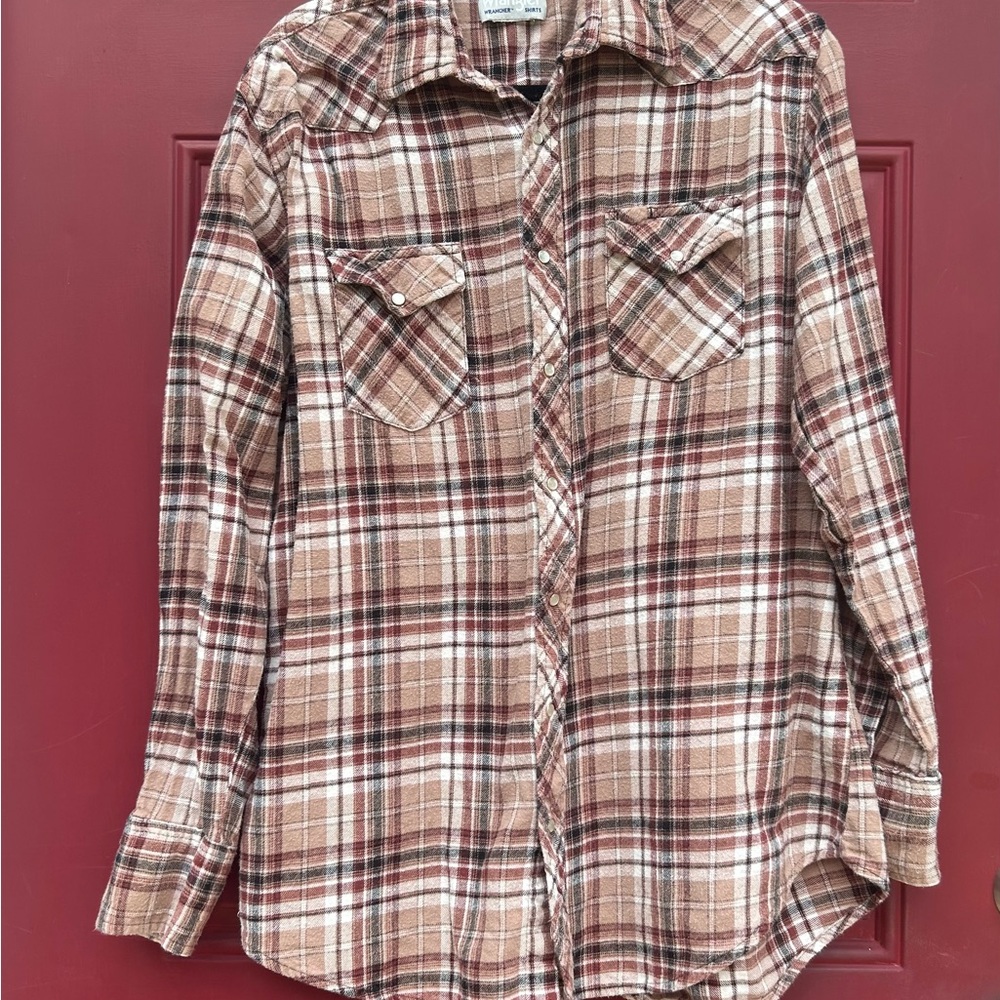 Wrangler Pearl Snap Flannel XL button down shirt